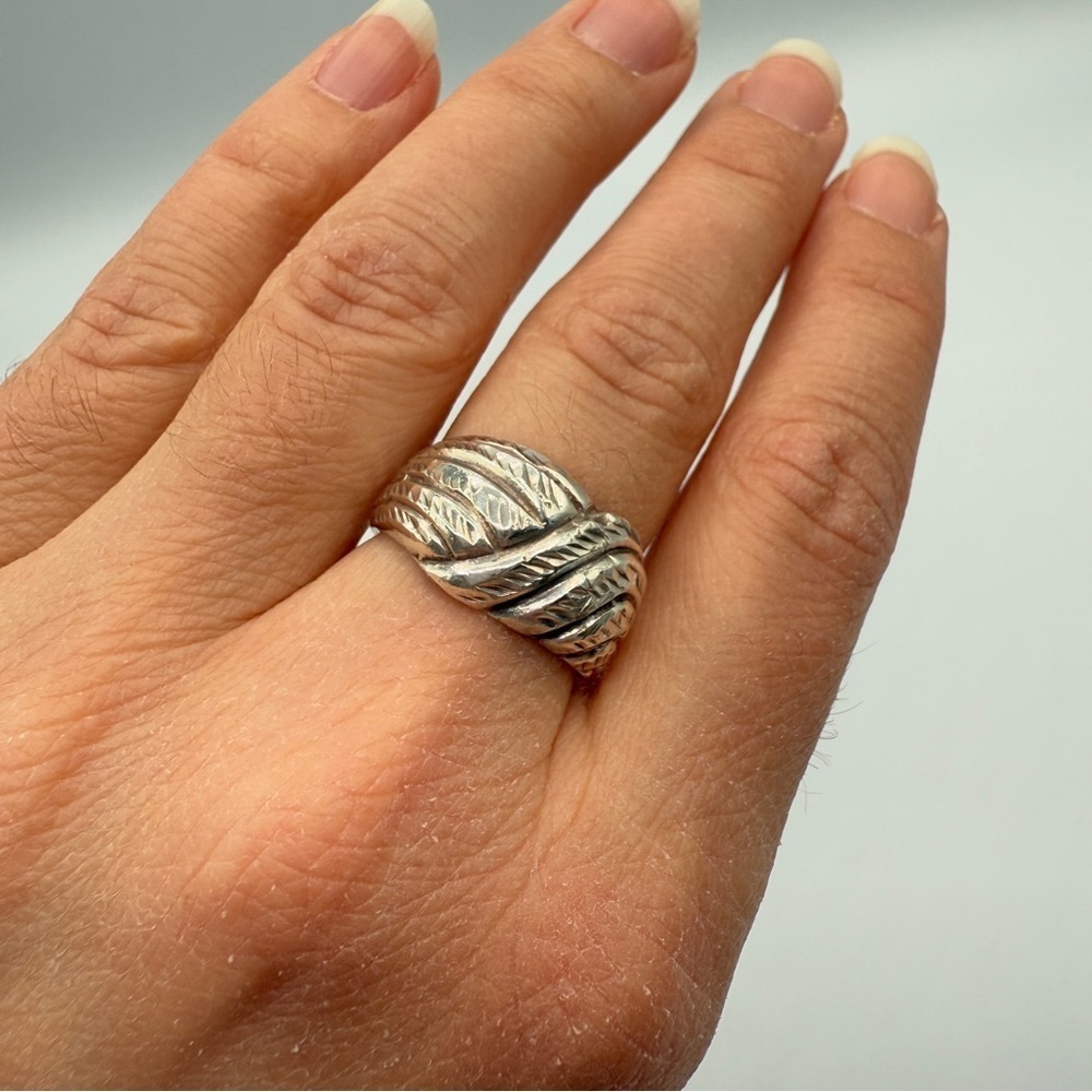 Silver Textured Ring Size 7.5 - Picture 6 of 14
